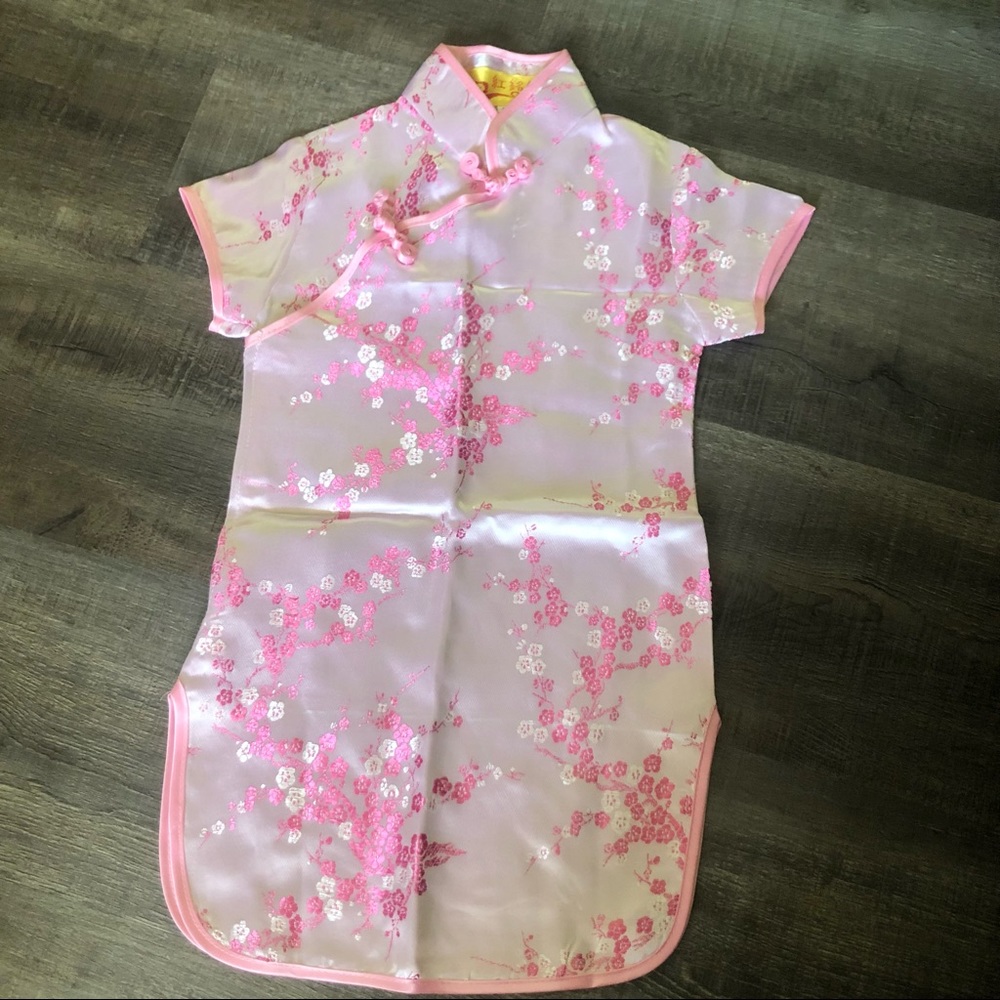 Pink Silk Toddler’s Kimono 2T
